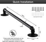 DS BS Industrial Pipe Stair Handrail-120CM