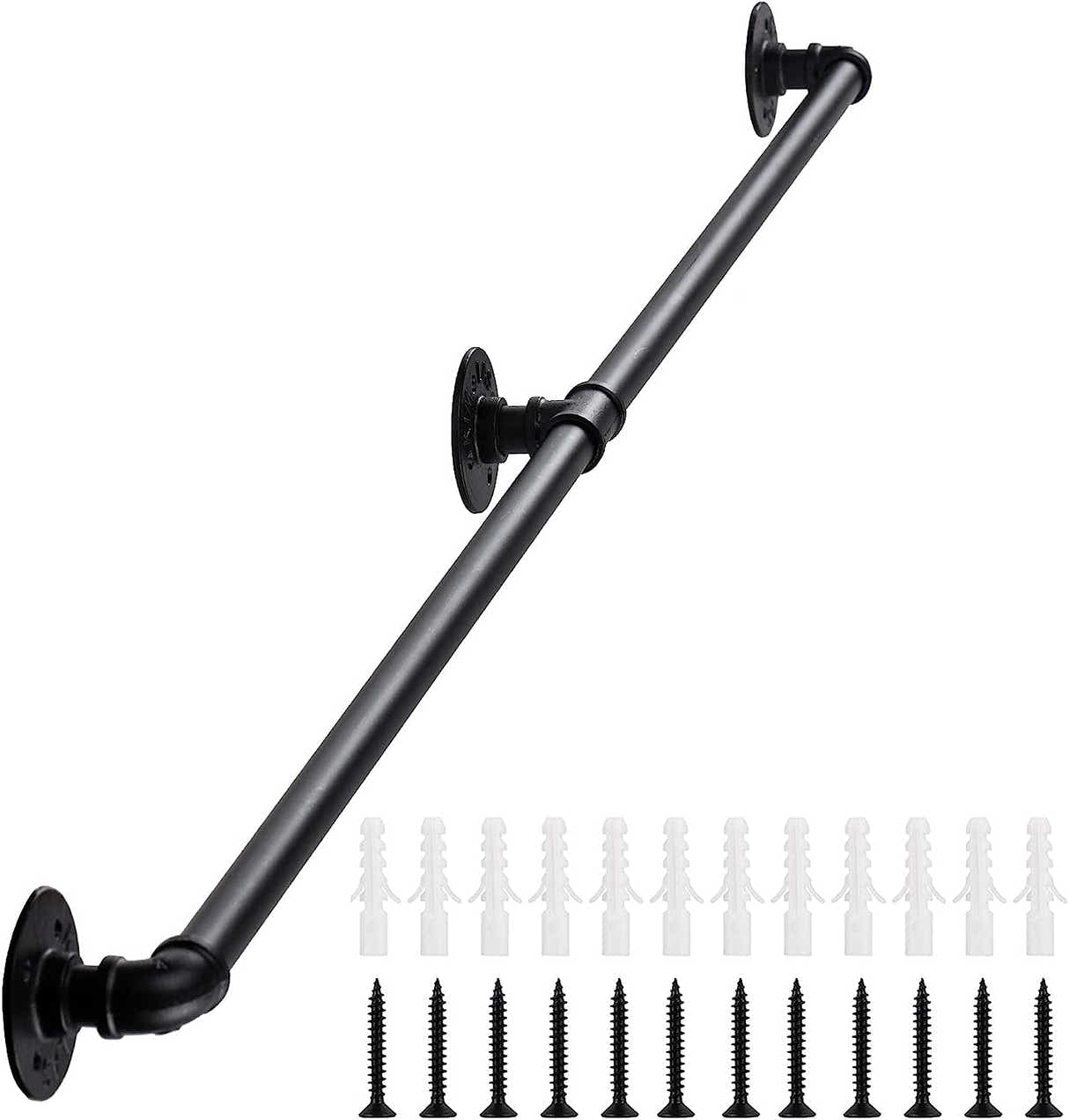DS BS Industrial Pipe Stair Handrail-230CM