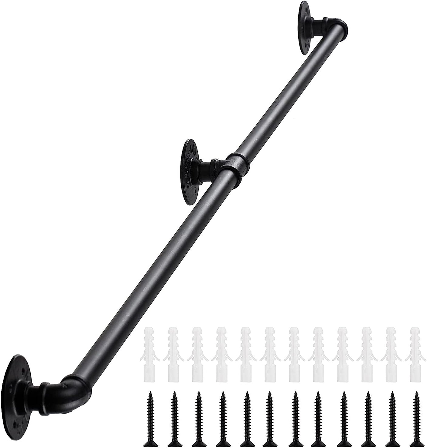 DS BS Industrial Pipe Stair Handrail-230CM