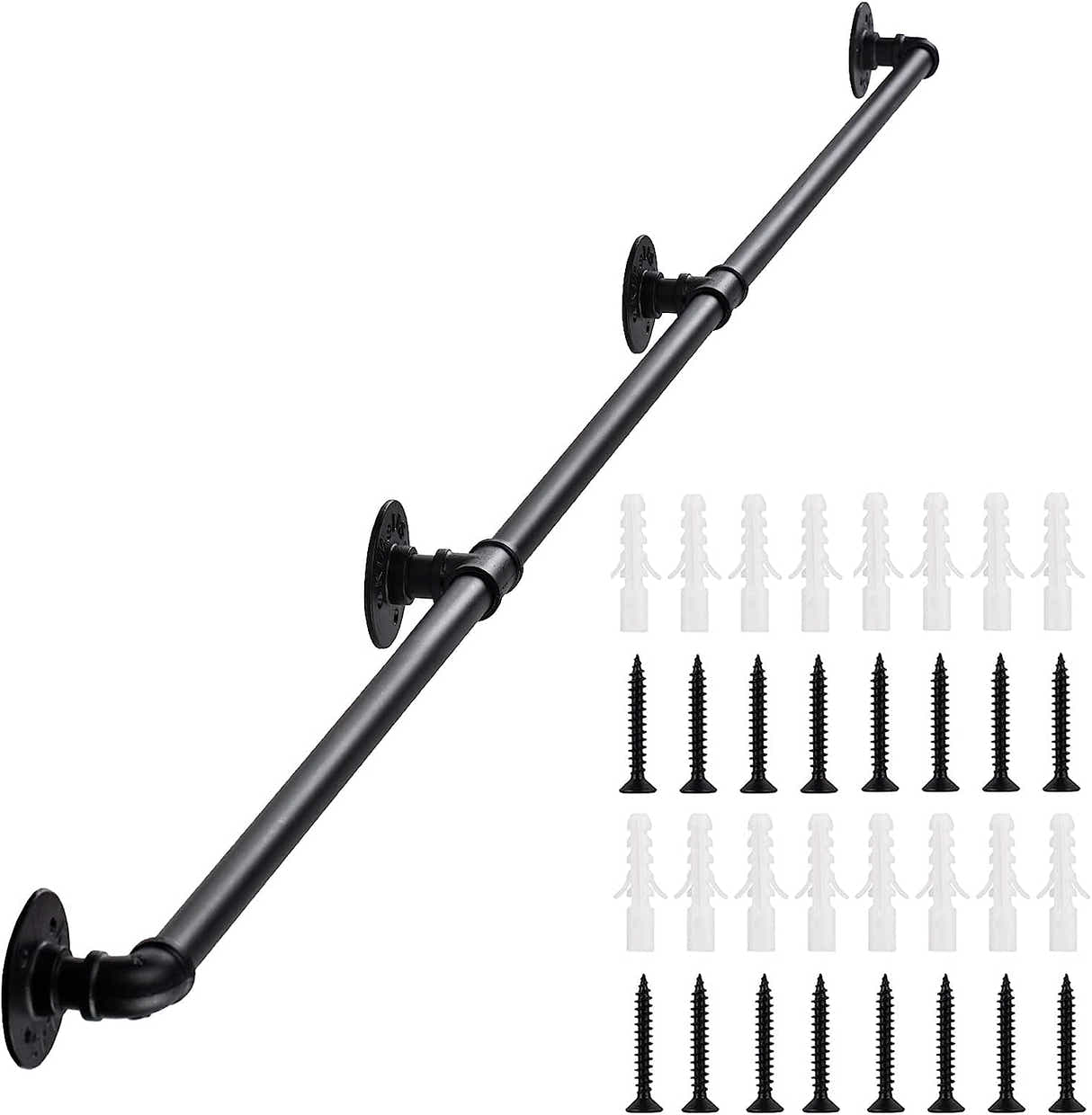 DS BS Industrial Pipe Stair Handrail-265CM