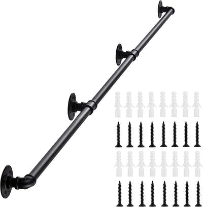 DS BS Industrial Pipe Stair Handrail-265CM