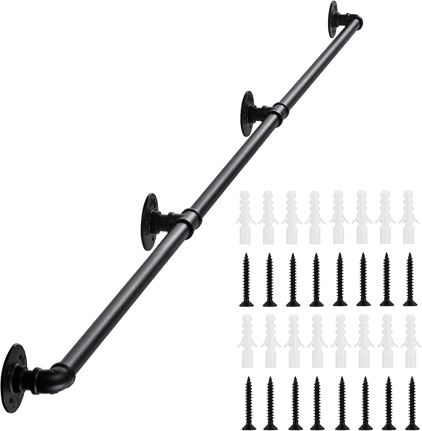 DS BS Industrial Pipe Stair Handrail-265CM