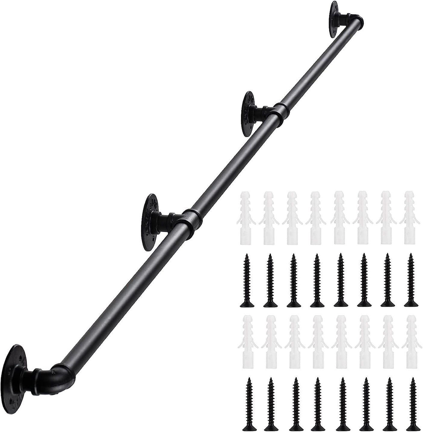 DS BS Industrial Pipe Stair Handrail-340CM