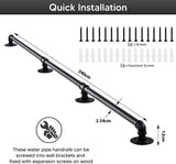 DS BS Industrial Pipe Stair Handrail-340CM