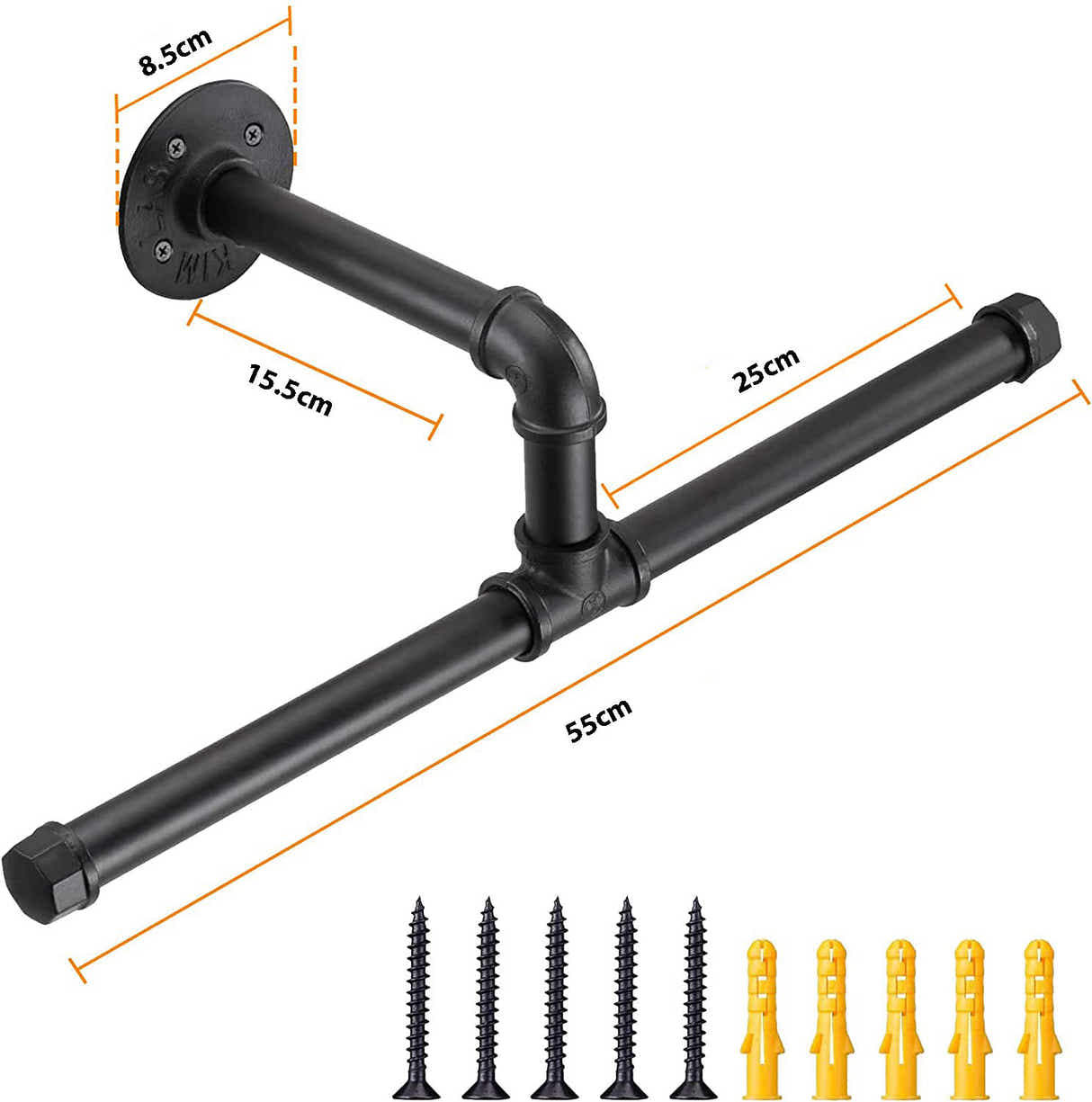DS BS Industrial Pipe Floating Clothing Rack