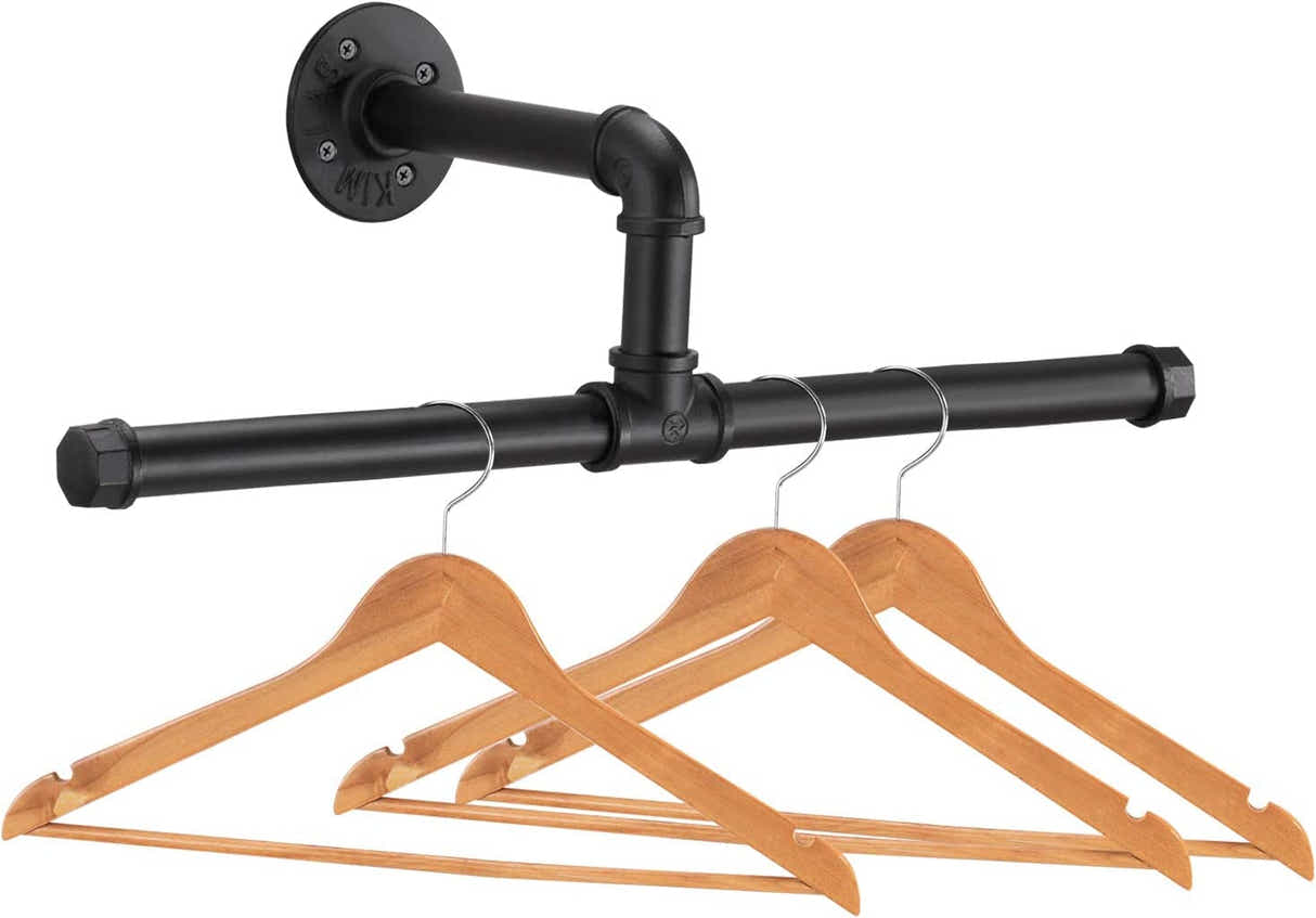 DS BS Industrial Pipe Floating Clothing Rack