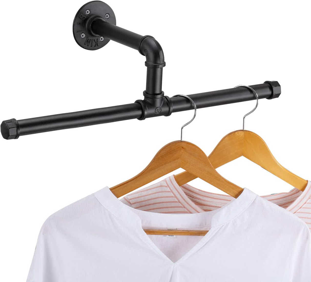 DS BS Industrial Pipe Floating Clothing Rack