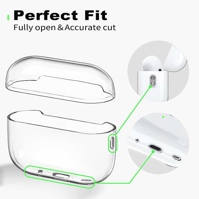 DS BS Compatible Airpods Pro2 Case-Clear