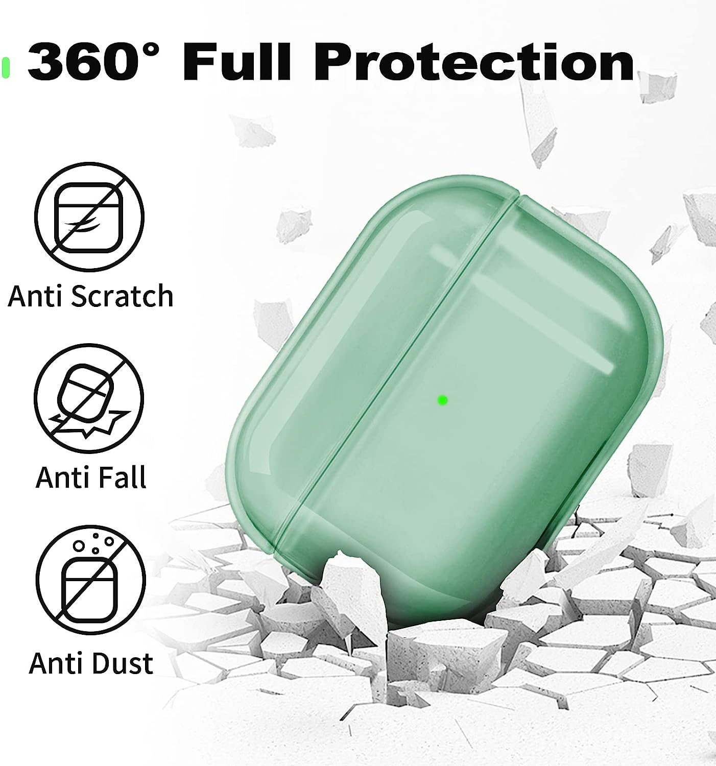 DS BS Compatible Airpods Pro2 Case-Clear Green