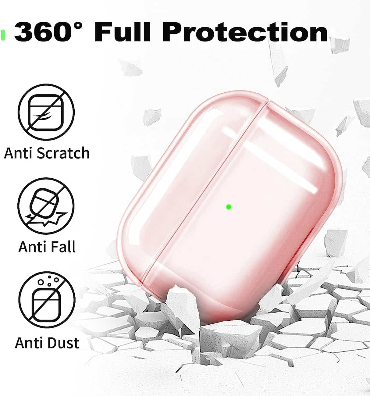 DS BS Compatible Airpods Pro2 Case-Clear Pink