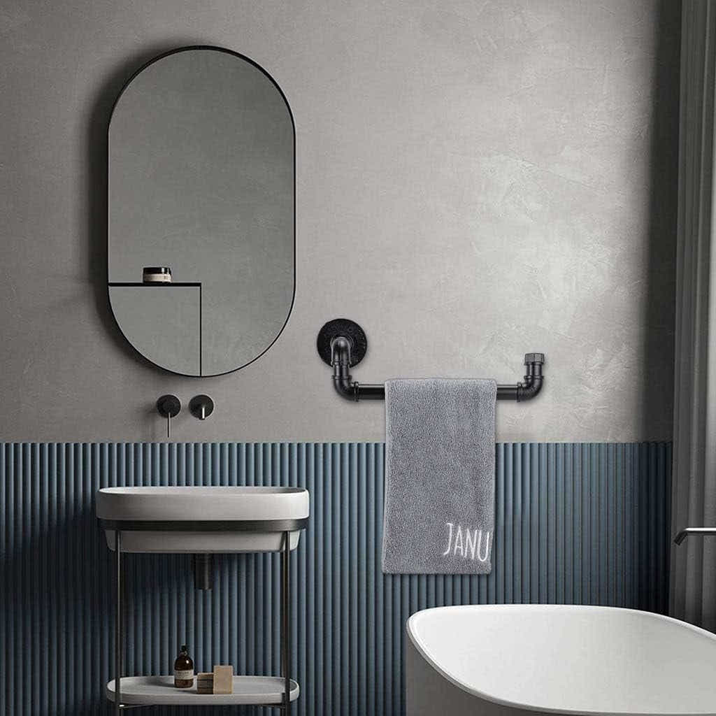 DS BS Industrial Iron Pipe Towel Rack Holder
