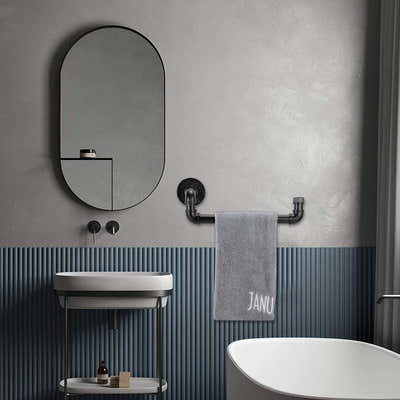 DS BS Industrial Iron Pipe Towel Rack Holder
