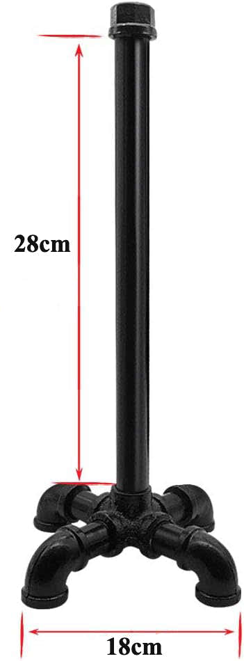 DS BS Industrial Pipe Free Stand Kitchen/Toilet Paper Holder