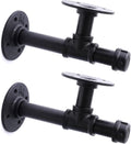 DS BS 2Pack Industrial Pipe DIY Shelving Brackets-24CM
