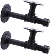 DS BS 2Pack Industrial Pipe DIY Shelving Brackets-24CM