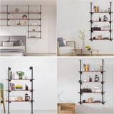 DS BS Industrial Iron Pipe DIY Shelf - 4 Tier