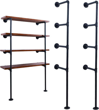 DS BS Industrial Iron Pipe DIY Shelf - 4 Tier