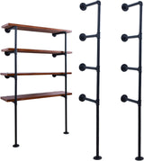 DS BS Industrial Iron Pipe DIY Shelf - 4 Tier