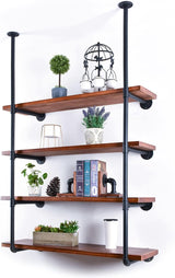 DS BS Industrial Iron Pipe DIY Shelf - 4 Tier