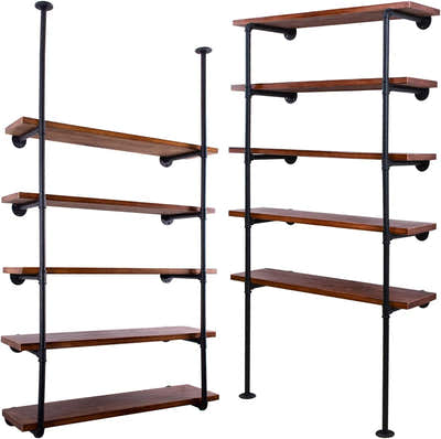 DS BS Industrial Iron Pipe DIY Shelf - 5 Tier