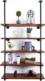 DS BS Industrial Iron Pipe DIY Shelf - 5 Tier