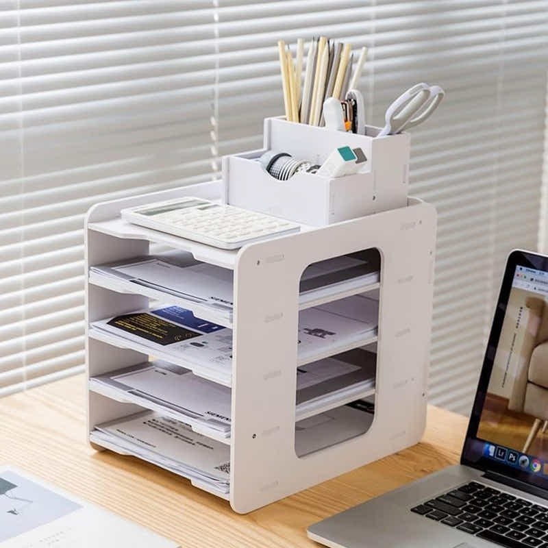 DS BS Desktop A4 Paper File Storage Organizer Holder