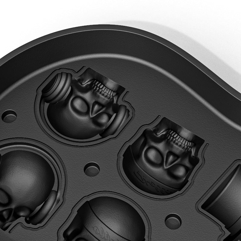 DS BS 2Pack 3D 6 Skull Shaped Silicone Ice Mold
