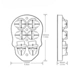 DS BS 2Pack 3D 6 Skull Shaped Silicone Ice Mold