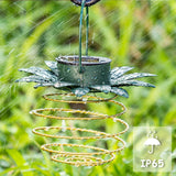 DS BS 2Pack Outdoor Solar Hanging Pineapple Lantern Lights