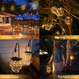 DS BS 2Pack Outdoor Solar Hanging Pineapple Lantern Lights