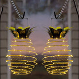 DS BS 2Pack Outdoor Solar Hanging Pineapple Lantern Lights