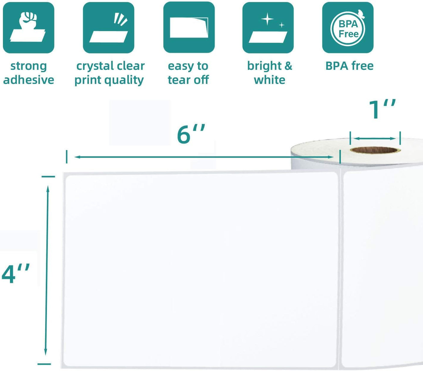 DS BS 2 Rolls 500 Labels 4x6 Direct Thermal Shipping Labels-1000 Lables