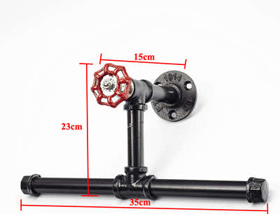 DS BS Industrial Pipe Wall Mounted Toilet Paper Holder-2 Rolls