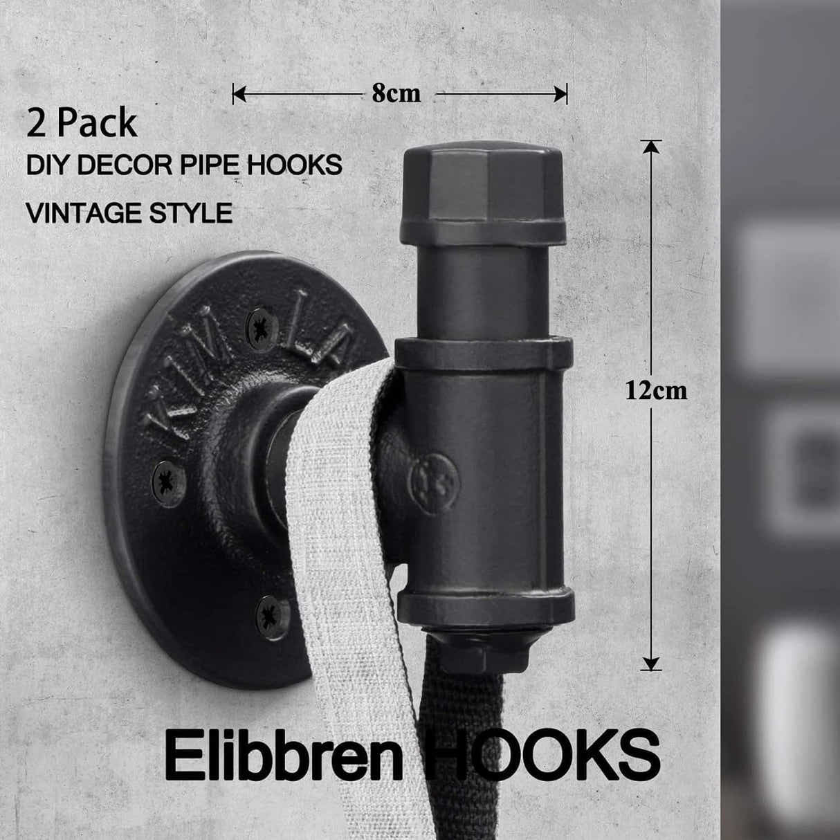 DS BS 2 Pack Vintage Bathroom Robe and Towel Wall Hooks
