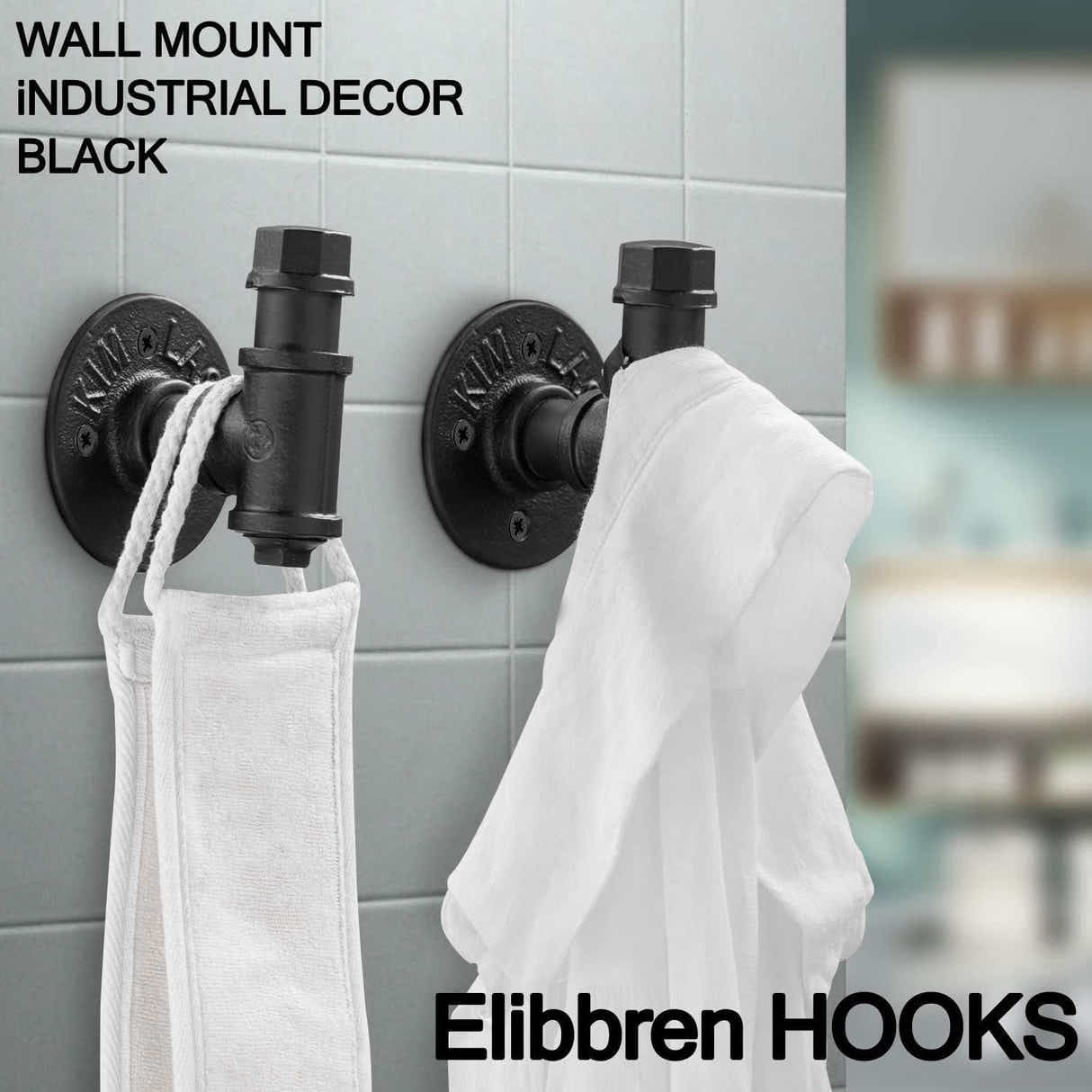 DS BS 2 Pack Vintage Bathroom Robe and Towel Wall Hooks