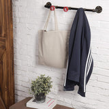 DS BS Industrial Pipe Coat Rack with Faucet Valve-80CM