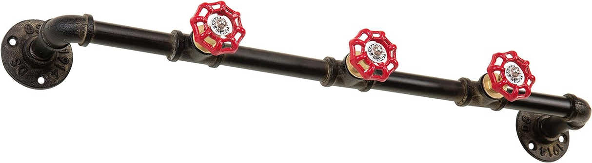 DS BS Industrial Pipe Coat Rack with Faucet Valve-80CM
