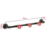 DS BS Industrial Pipe Coat Rack with Faucet Valve-80CM
