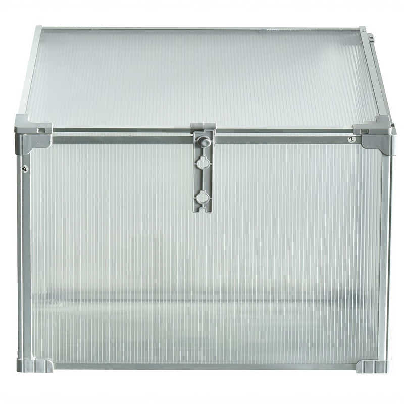 DS BS Mini Aluminum Frame Greenhouse with Roof Vent L60xW51xH51cm