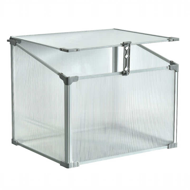 DS BS Mini Aluminum Frame Greenhouse with Roof Vent L60xW51xH51cm