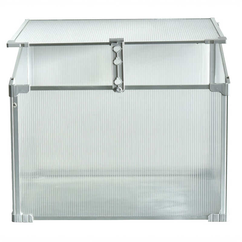 DS BS Mini Aluminum Frame Greenhouse with Roof Vent L60xW51xH51cm