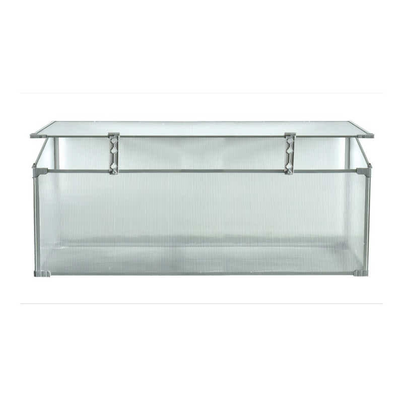 DS BS Mini Aluminum Frame Greenhouse with Roof Vent L120xW51xH51cm