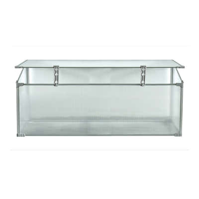 DS BS Mini Aluminum Frame Greenhouse with Roof Vent L120xW51xH51cm