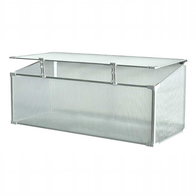 DS BS Mini Aluminum Frame Greenhouse with Roof Vent L120xW51xH51cm