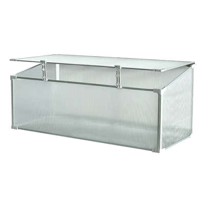 DS BS Mini Aluminum Frame Greenhouse with Roof Vent L120xW51xH51cm