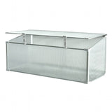 DS BS Mini Aluminum Frame Greenhouse with Roof Vent L120xW51xH51cm