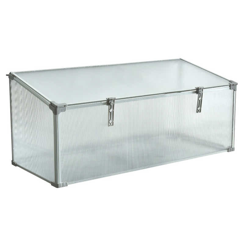 DS BS Mini Aluminum Frame Greenhouse with Roof Vent L120xW51xH51cm