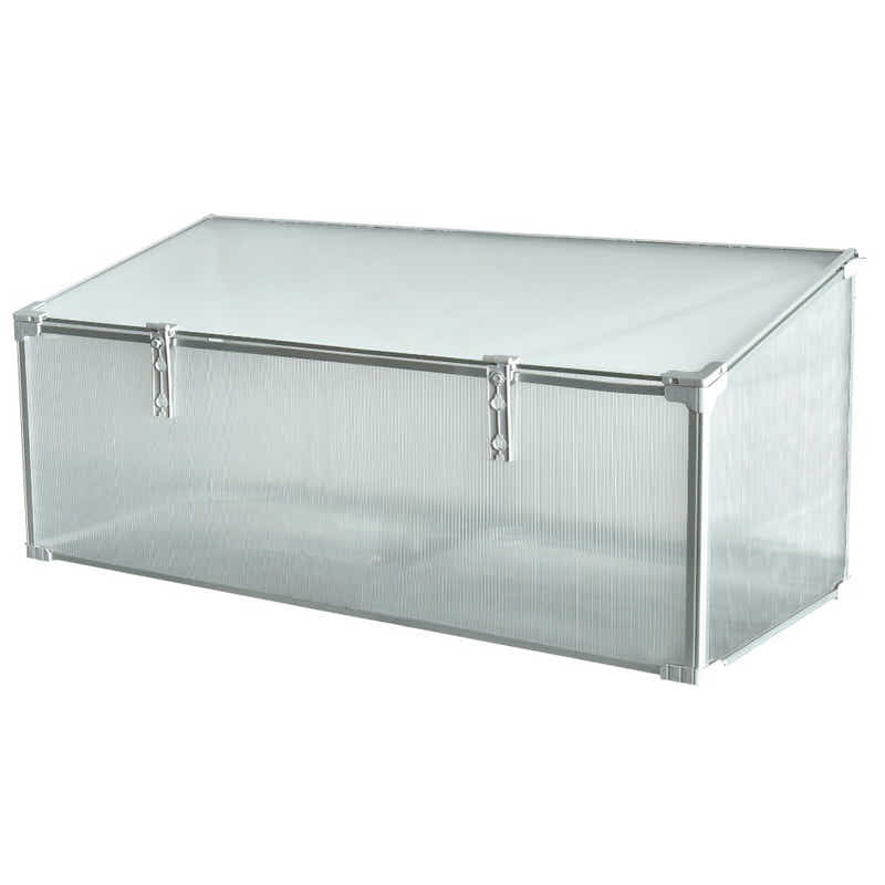 DS BS Mini Aluminum Frame Greenhouse with Roof Vent L120xW51xH51cm