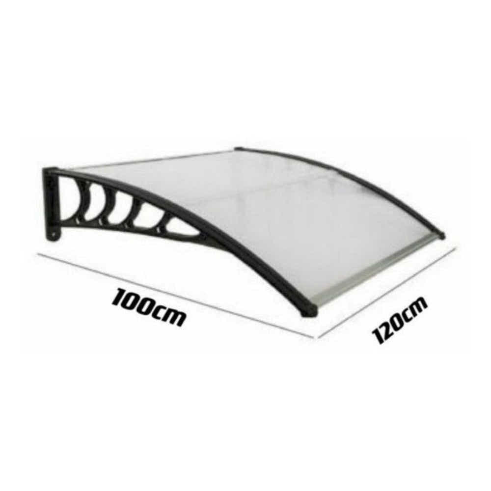 DS BS Door Awning Canopy 100x120cm – Outdoor Front Door Window Rain Shelter