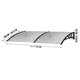 DS BS Door Awning Canopy 100x200cm – Outdoor Front Door Window Rain Shelter
